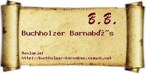 Buchholzer Barnabás névjegykártya
